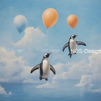 Pinguïns met Ballonnen