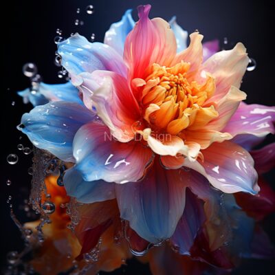 Exotische Bloem in Water