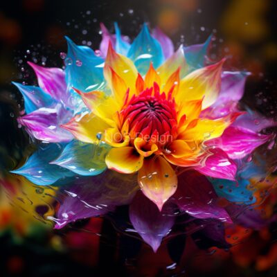 Regenboog Dahlia