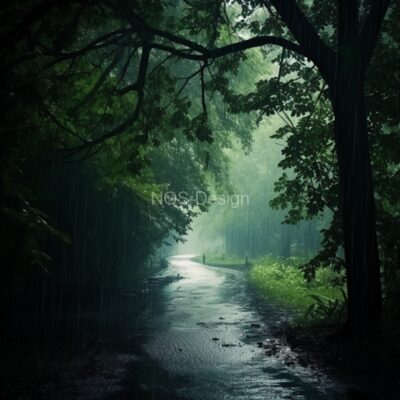 Regen in het Bos
